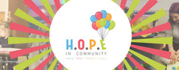 h.o.p.e (hope in the community)  Logo
